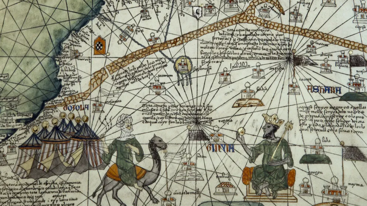 Historic African trade map detail